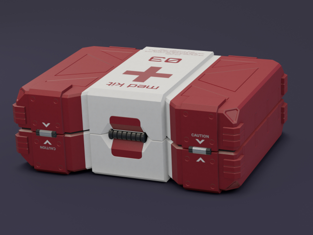 Sci-fi first aid kit 2 in 1 3D Модель .c4d .max .obj .3ds .fbx .stl .blend 