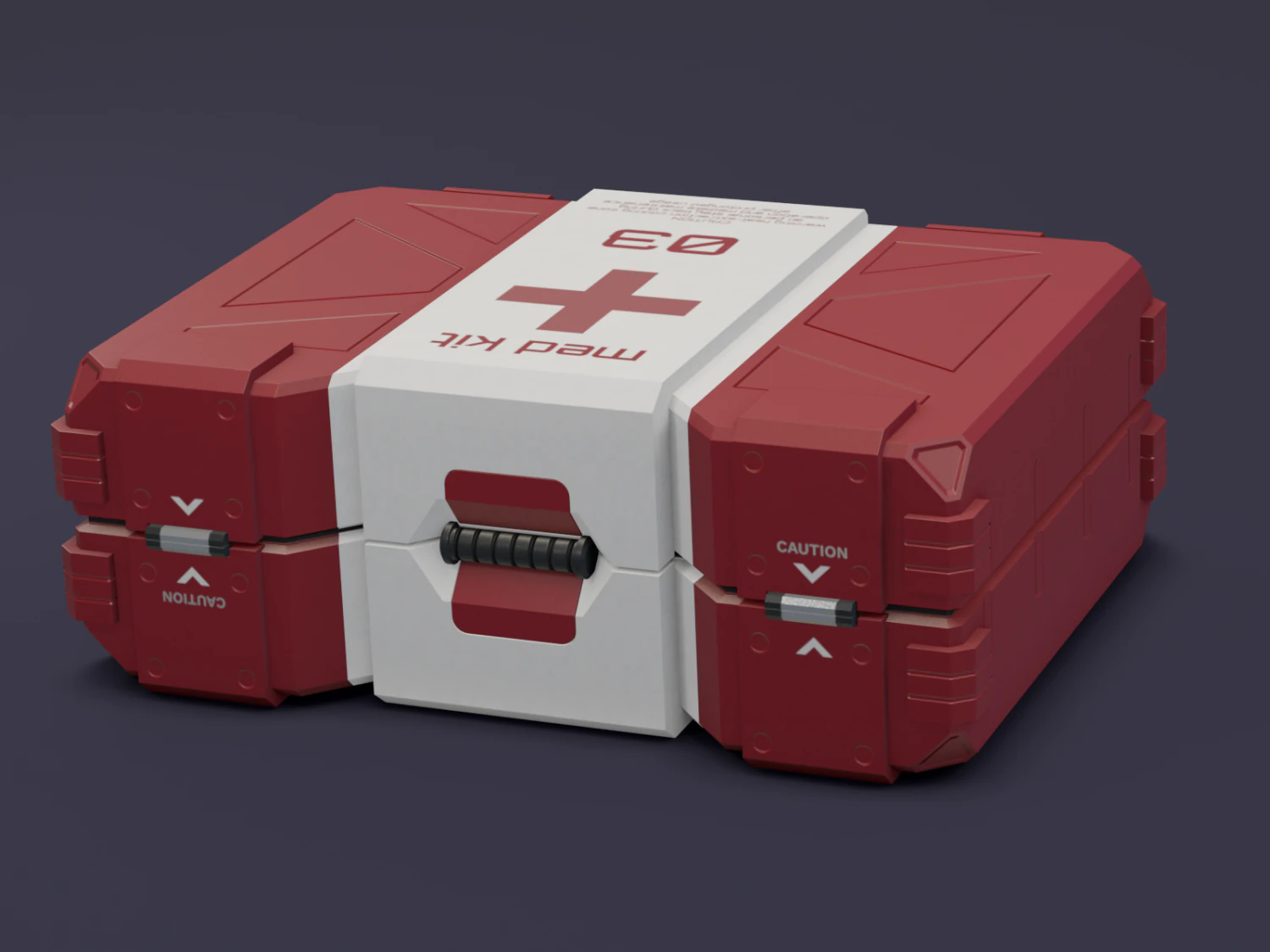Sci-fi first aid kit 2 in 1 3D Model .c4d .max .obj .3ds .fbx .stl .blend