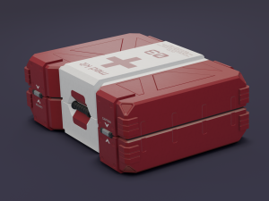 Sci-fi first aid kit 2 in 1 3D Модель
