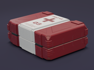 Sci-fi first aid kit 2 in 1 3D Модель