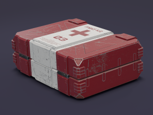 Sci-fi first aid kit 2 in 1 3D Модель