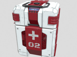 Sci-fi first aid kit 2 in 1 3D Модель