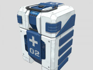 Sci-fi first aid kit 2 in 1 3D Model