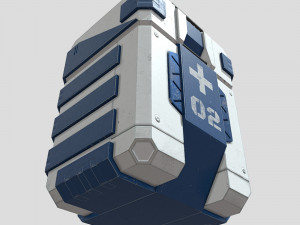 Sci-fi first aid kit 2 in 1 3D Model