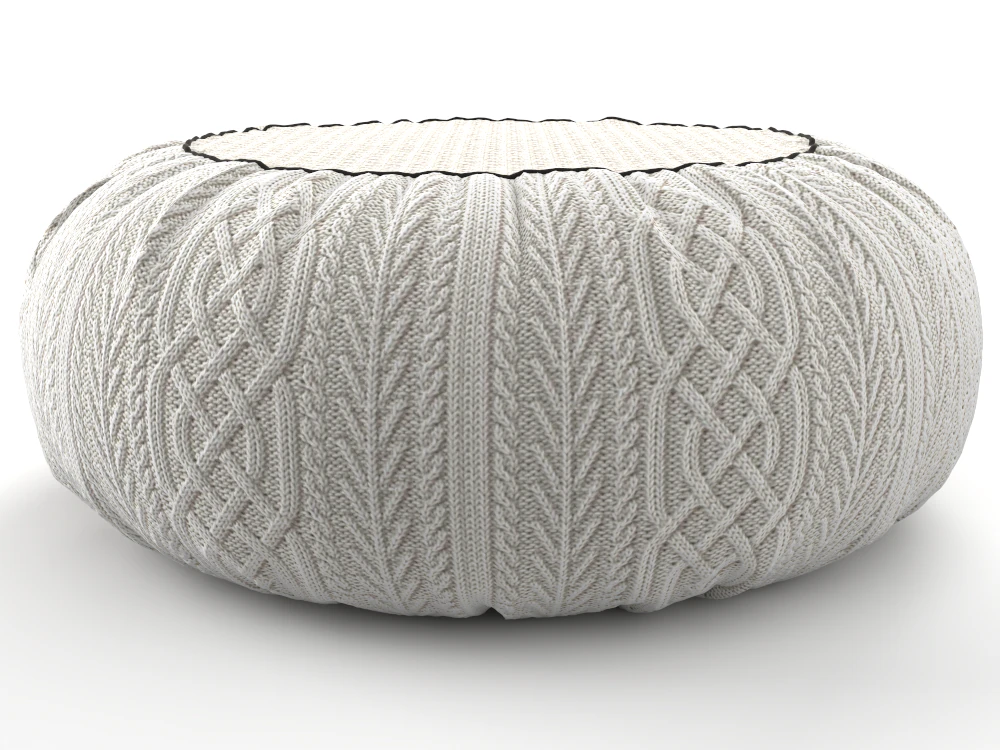 pouf 3D Model .c4d .max .obj .3ds .fbx .stl .blend 