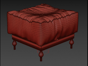 soft pouf pbr Modello 3D