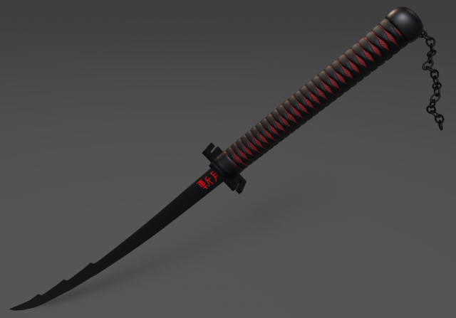 ichigos katana Modelo 3D .c4d .max .obj .3ds .fbx .stl .blend