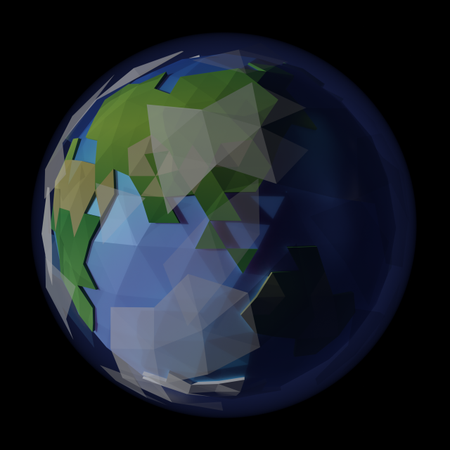 low poly stylized earth Modelo 3D .c4d .max .obj .3ds .fbx .stl .blend 