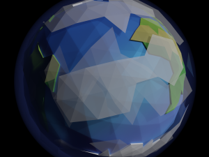 low poly stylized earth Modelo 3D