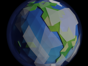 low poly stylized earth Modelo 3D