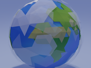 low poly stylized earth Modelo 3D