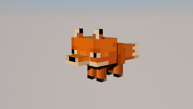 fox Model 3D .c4d .max .obj .3ds .fbx .stl .blend 