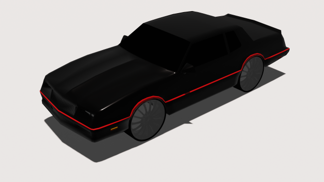 chevrolet monte carlo 1989 Modelo 3D .c4d .max .obj .3ds .fbx .stl .blend 
