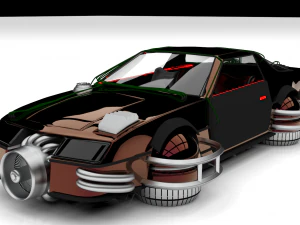 chevrolet camaro iroc-z 1990 cyberpunk Modelo 3D