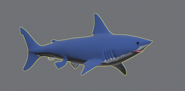 shark 3D 모델 .c4d .max .obj .3ds .fbx .stl .blend 