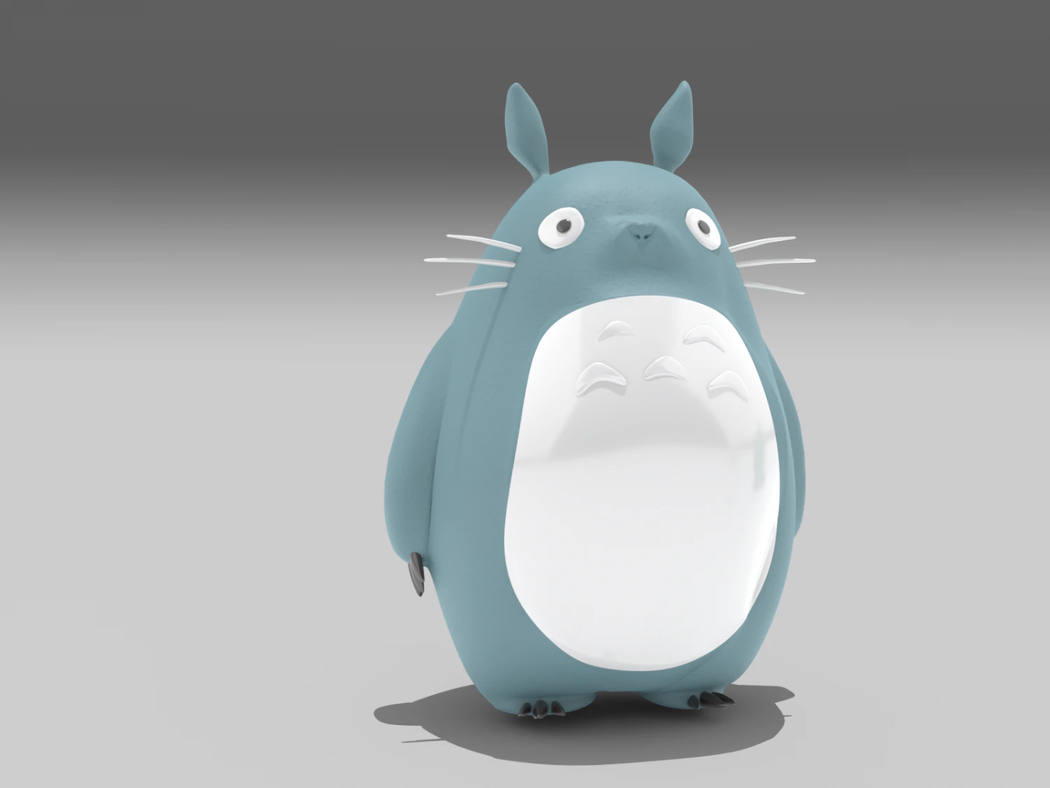 Totoro toy sample 3D Model .c4d .max .obj .3ds .fbx .stl .blend 