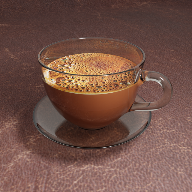 cup with tea 3D Модель .c4d .max .obj .3ds .fbx .stl .blend
