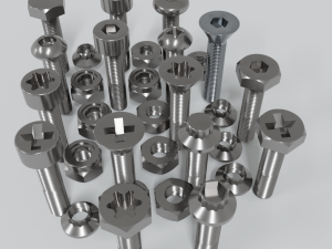 bolts and nuts 3D Model