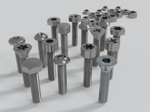bolts and nuts 3D Model