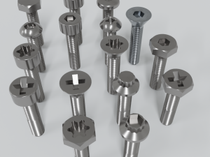 bolts and nuts 3D Model