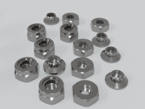 bolts and nuts 3D Model