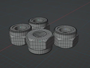 pernos y tuercas Modelo 3D