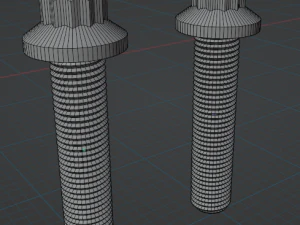 pernos y tuercas Modelo 3D