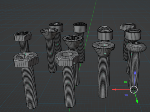 bolts and nuts 3D Model