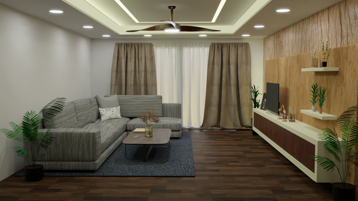 living room 3D Model .c4d .max .obj .3ds .fbx .stl .blend