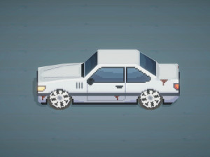 Old Gray Car Coupe From ChemodenStudio Low-poly 3D Model