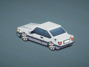 Old Gray Car Coupe From ChemodenStudio Low-poly 3D Model