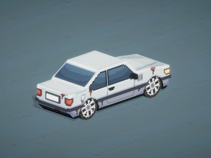 Old Gray Car Coupe From ChemodenStudio Low-poly 3D Model