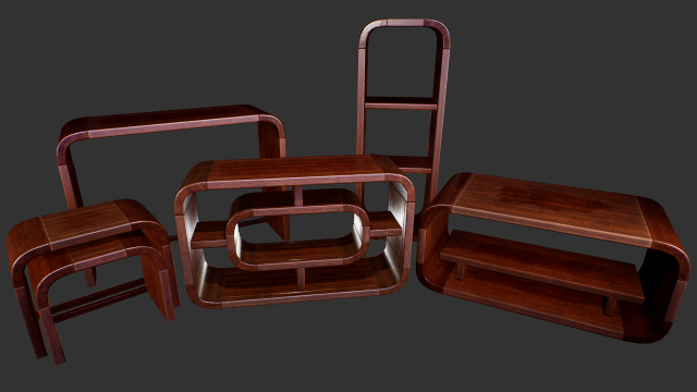 lounge furniture pack 3D Model .c4d .max .obj .3ds .fbx .stl .blend