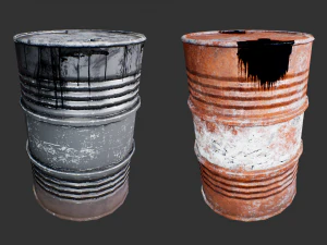 steel drum-barrel 3D Model