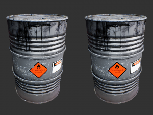 steel drum-barrel 3D 模型
