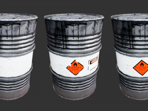 steel drum-barrel 3D 模型