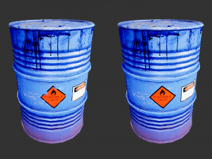 steel drum-barrel 3D 模型