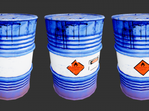 steel drum-barrel 3D 模型