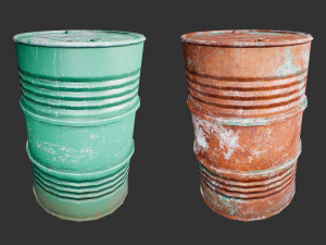 steel drum-barrel 3D 模型