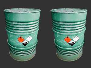 steel drum-barrel 3D 模型