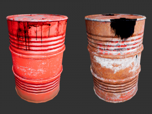 steel drum-barrel 3D 模型