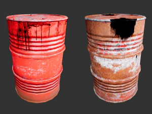 steel drum-barrel 3D Model