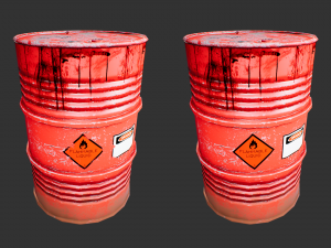steel drum-barrel 3D 模型