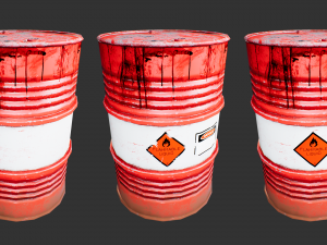 steel drum-barrel 3D 模型