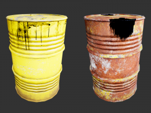 steel drum-barrel 3D 模型