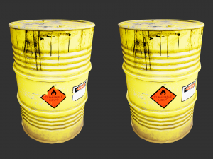 steel drum-barrel 3D 模型