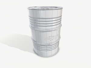 steel drum-barrel 3D 模型