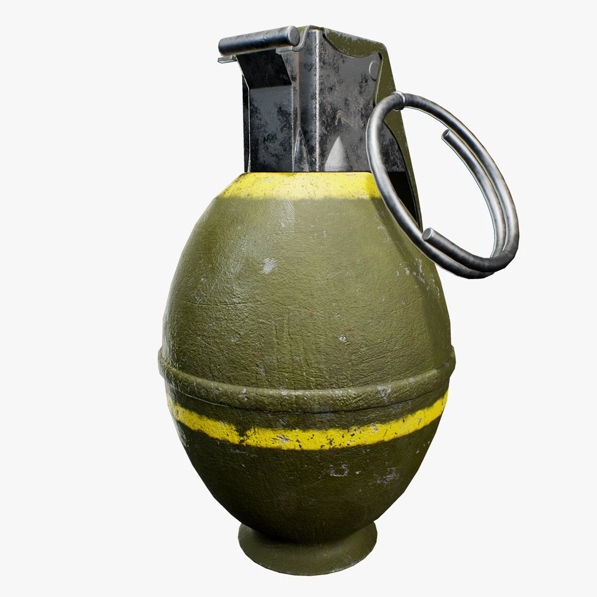 m26 frag grenade 3D Model .c4d .max .obj .3ds .fbx .stl .blend