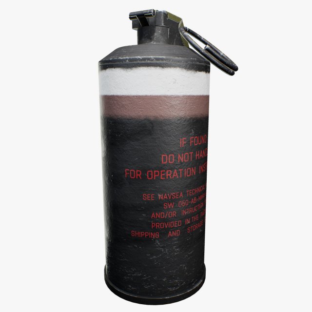 mk141 stun grenade Model 3D .c4d .max .obj .3ds .fbx .stl .blend 