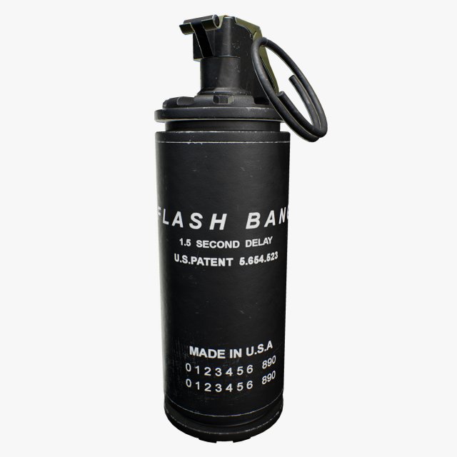 m7290 stun grenade Model 3D .c4d .max .obj .3ds .fbx .stl .blend 